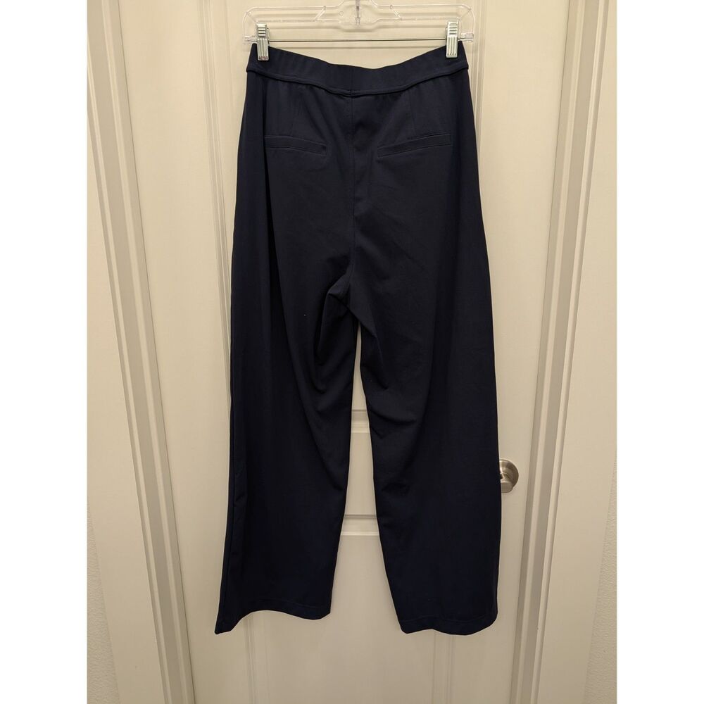 Halara Medium Navy Blue Glitter Sparkle Wide Leg Pleated High Rise Pants Trouser